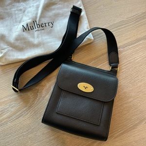 Mulberry Black Small Antony Classic Grain Leather NWT